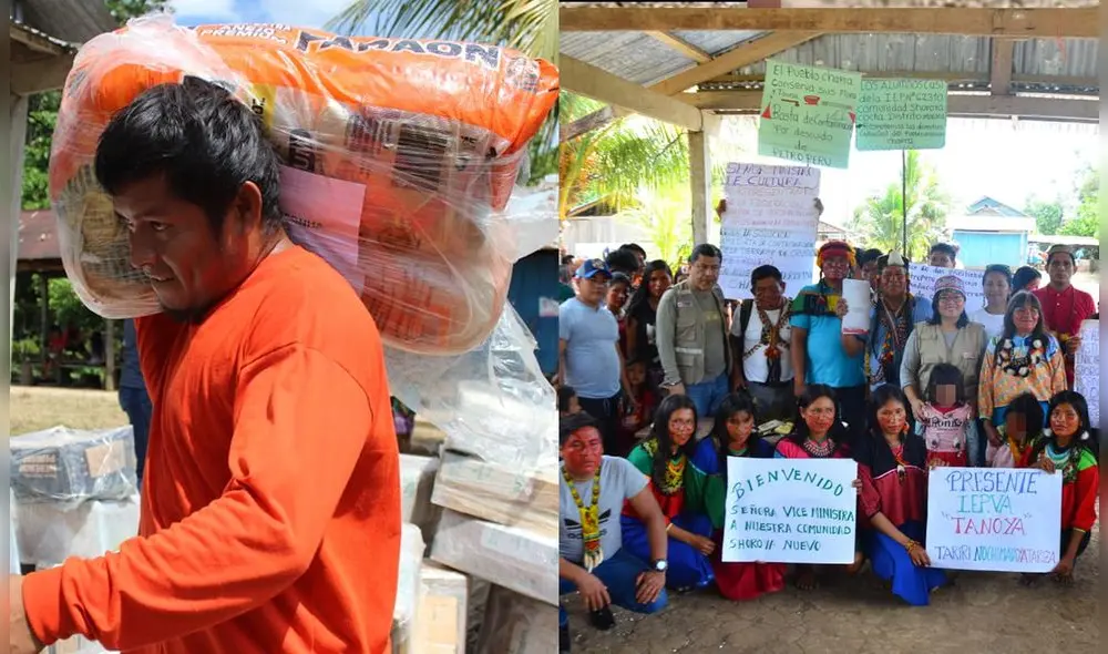Tras el derrame de petróleo en Loreto, la Viceministra de Interculturalidad arribó a localidades Patria Nueva y Shoroya Nuevo. Foto: Ministerio de Cultura