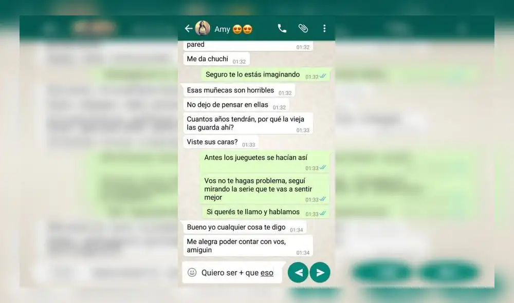 WhatsApp Viral: historia de terror sobre una 'muñeca poseída' asusta a miles de usuarios [FOTOS]