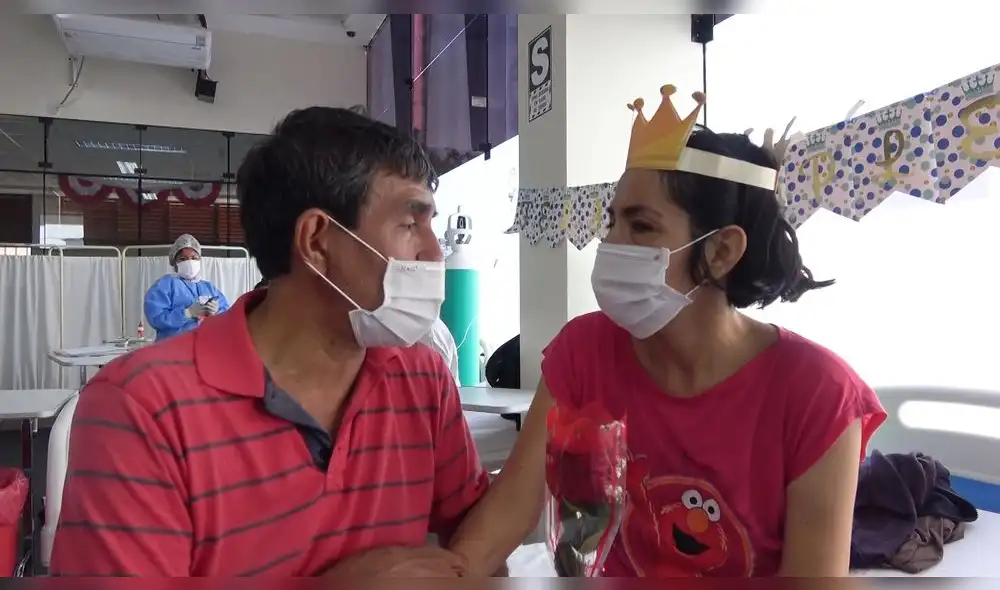 La pareja de esposos asistió el pasado sábado 8 de agosto a la campaña de descarte COVID-19, donde dieron positivo. /Creditos: Essalud