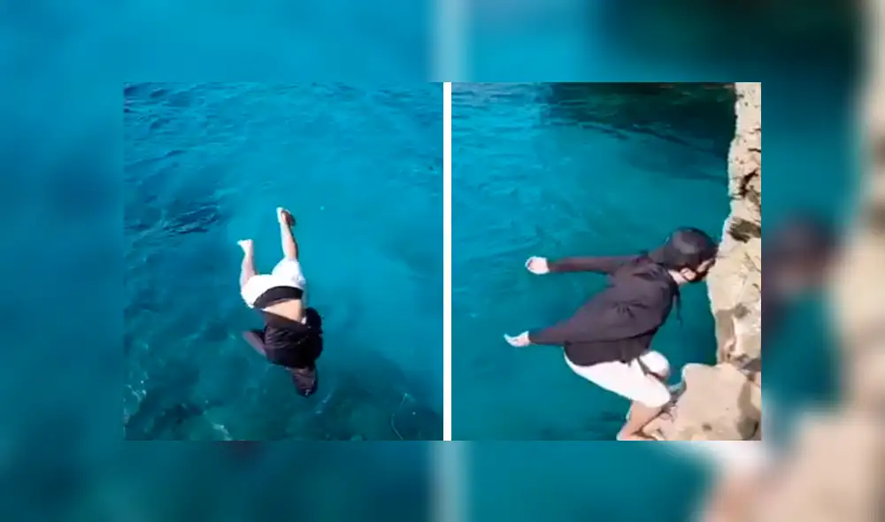Vía Facebook: graban a chico lanzándose a mar 'infestado' de tiburones y ocurre lo inesperado [VIDEO]