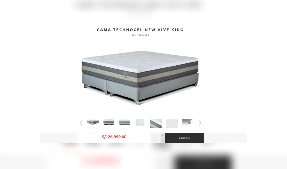 Empresa peruana que vende colchón a 23 mil soles.