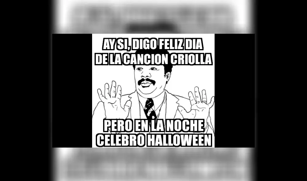 Facebook: "Halloween" y el "Día de la Canción Criolla" tienen batalla de memes y aquí están los mejores [FOTOS]