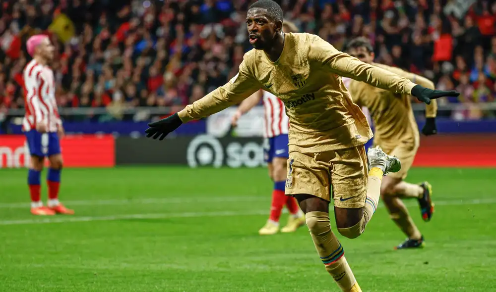 Ousmane Dembélé fue el héroe del Barcelona. Foto: EFE