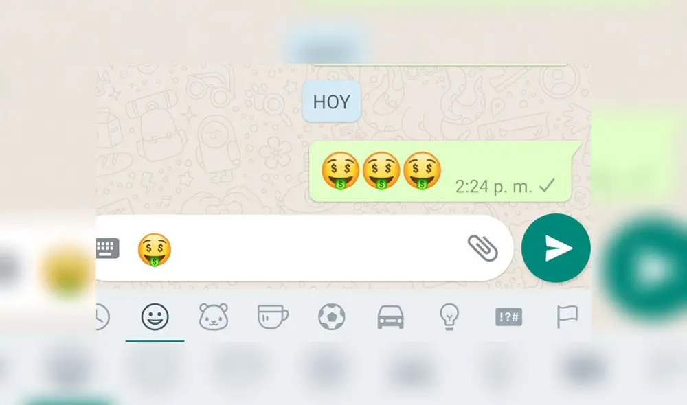 El emoji de WhatsApp de la cara con dinero en los ojos y la boca suele ser utilizado en las conversaciones de WhatsApp. El emoji de WhatsApp de la cara con dinero en los ojos y la boca suele ser utilizado en las conversaciones de WhatsApp.