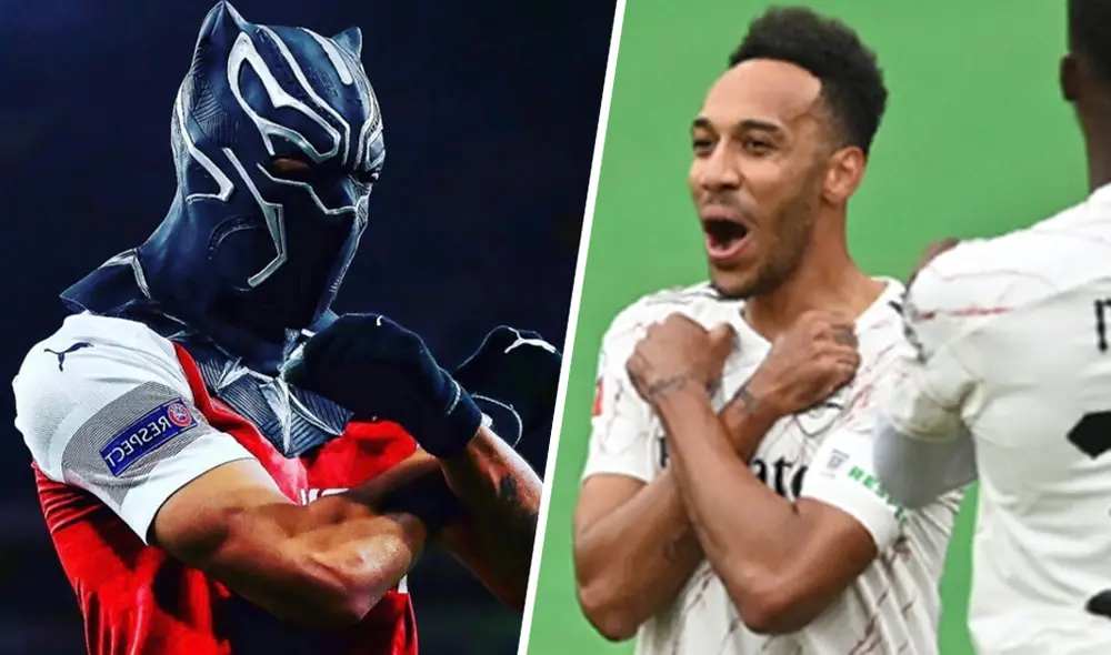 Aubameyang rinde homenaje a Chadwick Boseman. | Foto: redes sociales/EFE