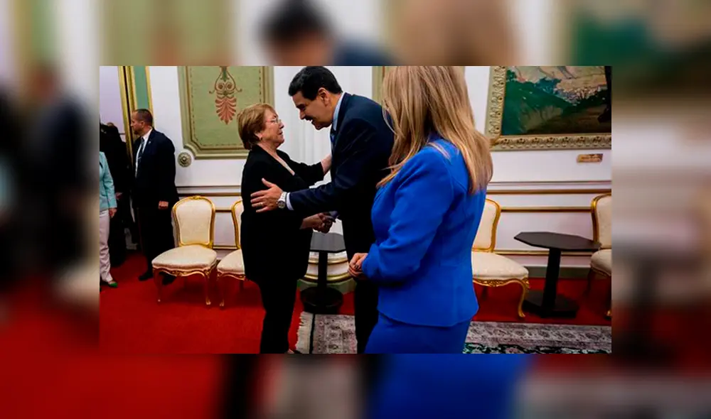 Nicolás Maduro se reunió con la Alta Comisionada de la ONU, Michelle Bachelet. Foto: AFP Nicolás Maduro se reunió con la Alta Comisionada de la ONU, Michelle Bachelet. Foto: AFP