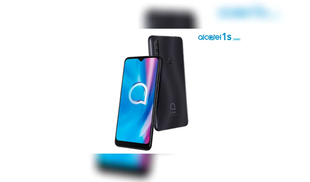 El Alcatel 1S (2020) llega con triple cámara trasera y lector de huellas dactilares.