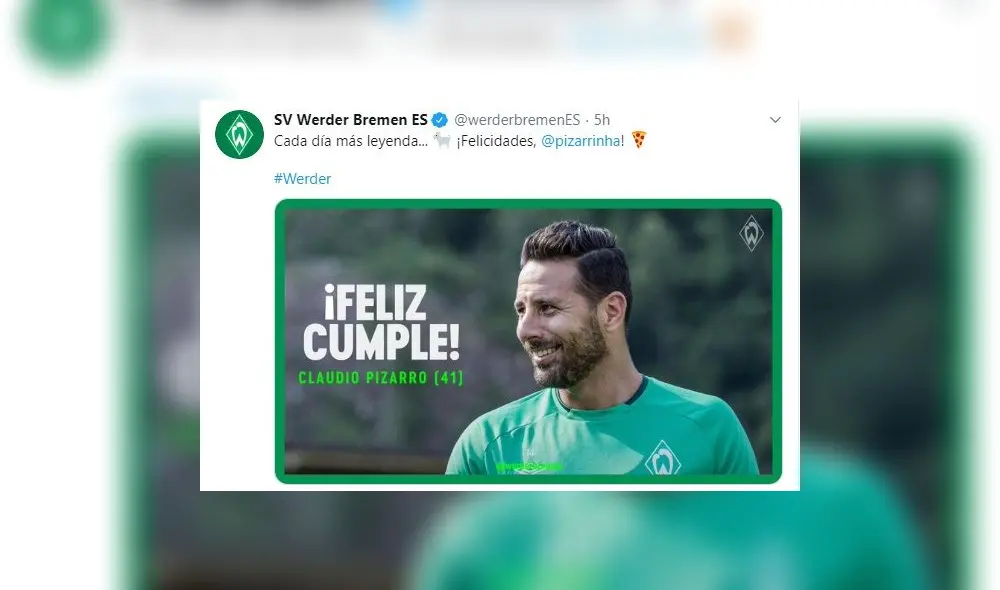 Claudio Pizarro: Bayern Múnich, Alianza Lima y Werder Bremen saludan al peruano.