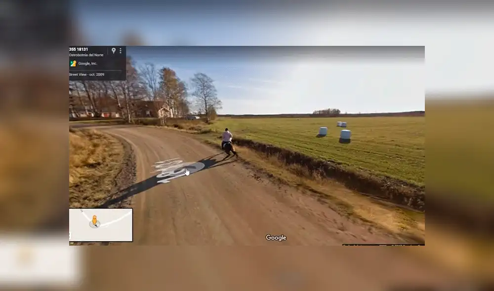 Google Maps: Jinete y su caballo protagonizan insólita escena [FOTOS]