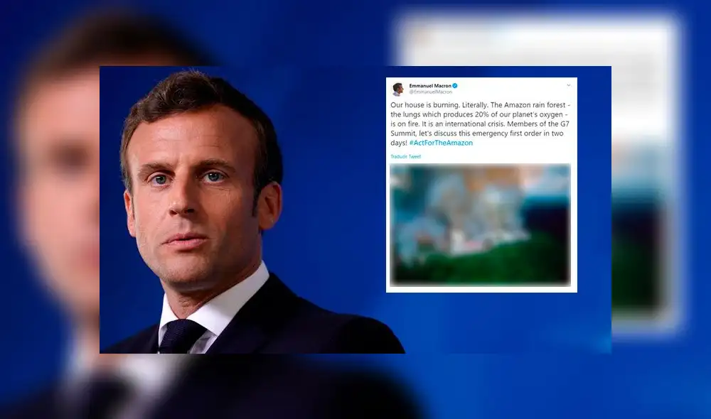 Presidente de Francia se pronunció a través de Twitter, pero cayó en una fake news. Foto: Teller Report