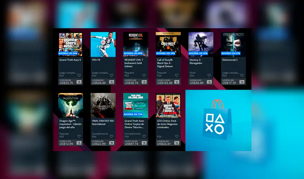 PS4: siguen los descuentos de hasta 70% en la PlayStation Store por The Game Awards 2018
