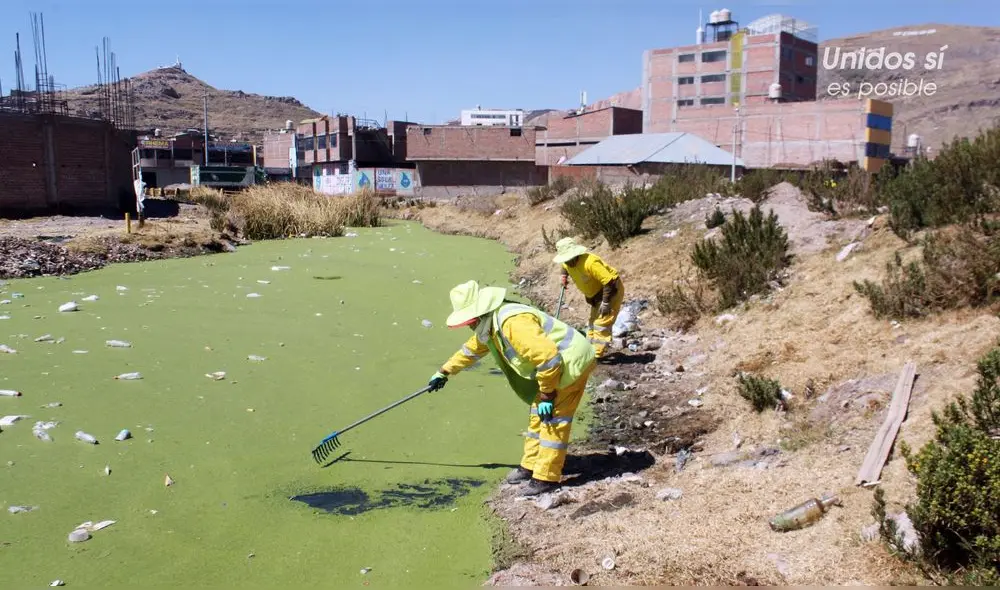 Limpieza del río Torococha en Juliaca