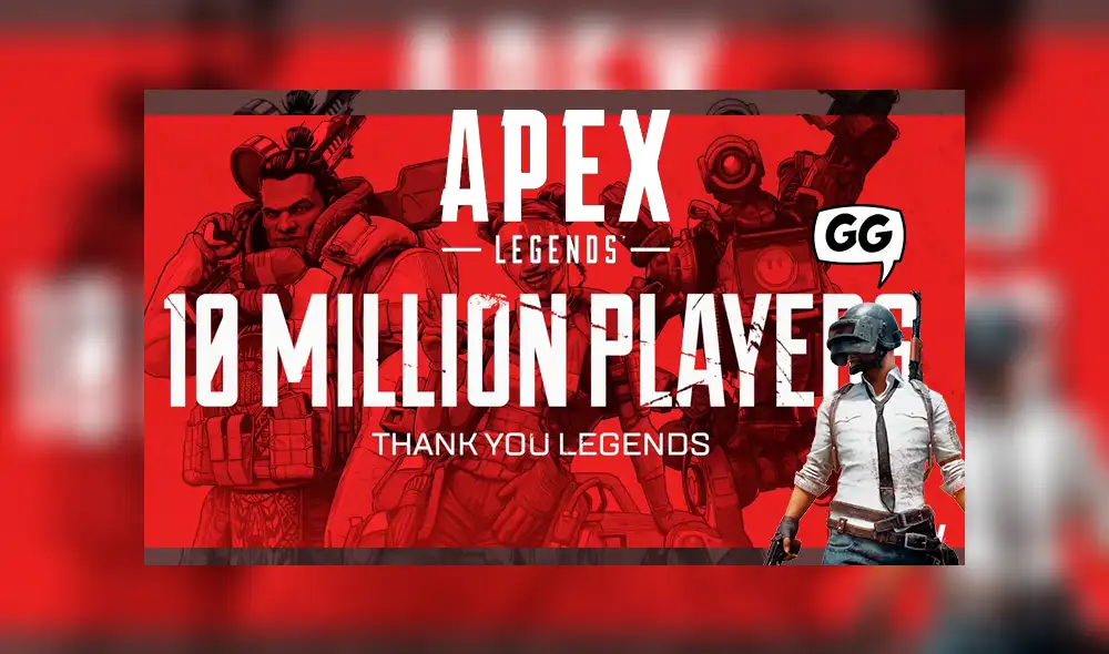 Apex Legends junta 10 millones de jugadores en tres días y creador de PUBG los felicita