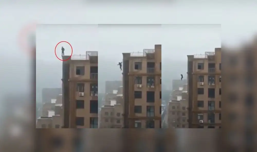 Por tomarse un selfie, joven cae desde lo alto de un edificio [VIDEO]