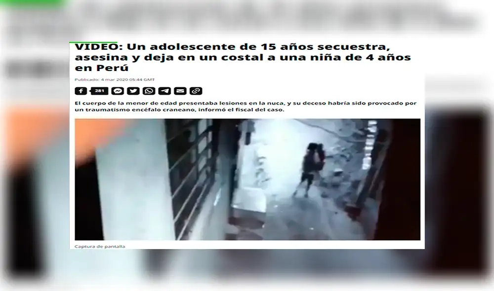 El medio ruso RT fue uno de los que abordó el caso. Foto: captura