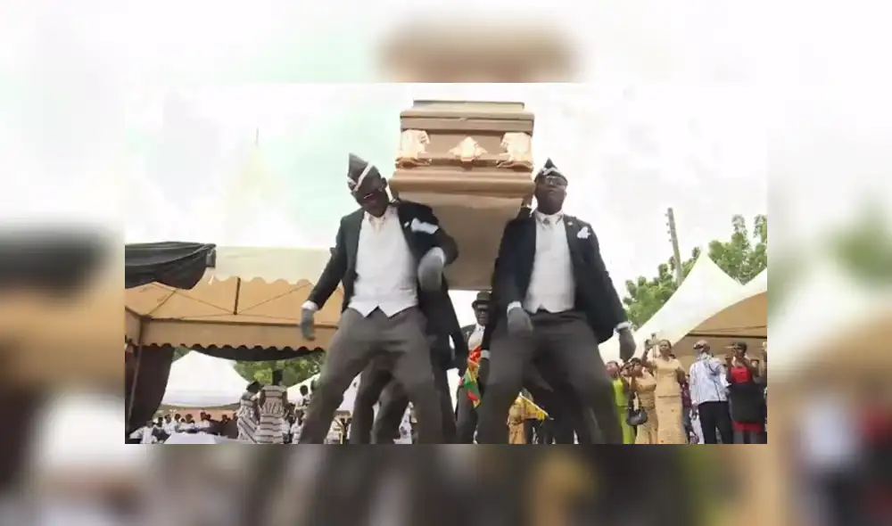 En las redes sociales se ha vuelto viral los memes de un grupo de hombre bailando con un ataúd en hombros. En las redes sociales se ha vuelto viral los memes de un grupo de hombre bailando con un ataúd en hombros.
