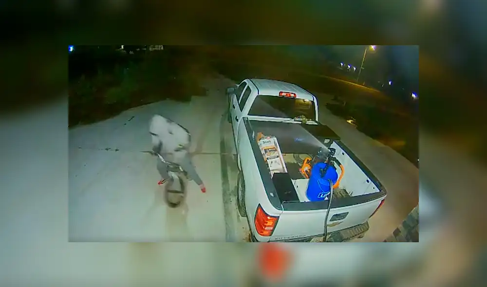 Desliza las imágenes para observar el divertido método que aplicó una familia para ahuyentar a los malhechores.