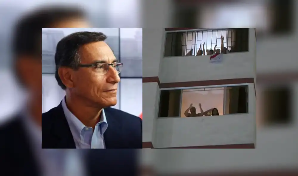 Peruanos desean feliz cumpleaños a presidente desde sus balcones. Foto: Captura