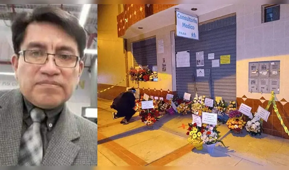 Pacientes de médico fallecido por coronavirus, le dejaron arreglos en el que era su consultorio. Foto: Cortesía Pacientes de médico fallecido por coronavirus, le dejaron arreglos en el que era su consultorio. Foto: Cortesía