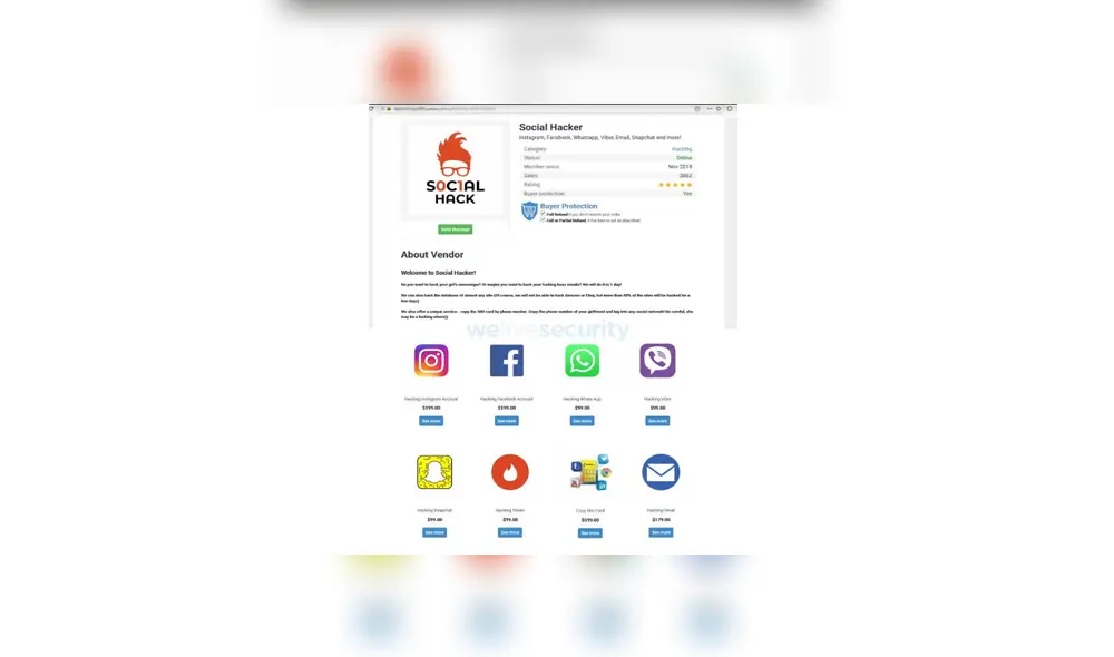 Venta de servidores e información