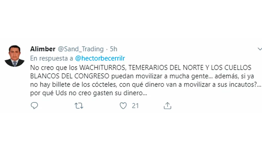 Usuarios critican a Héctor Becerril. Foto: Captura Twitter.