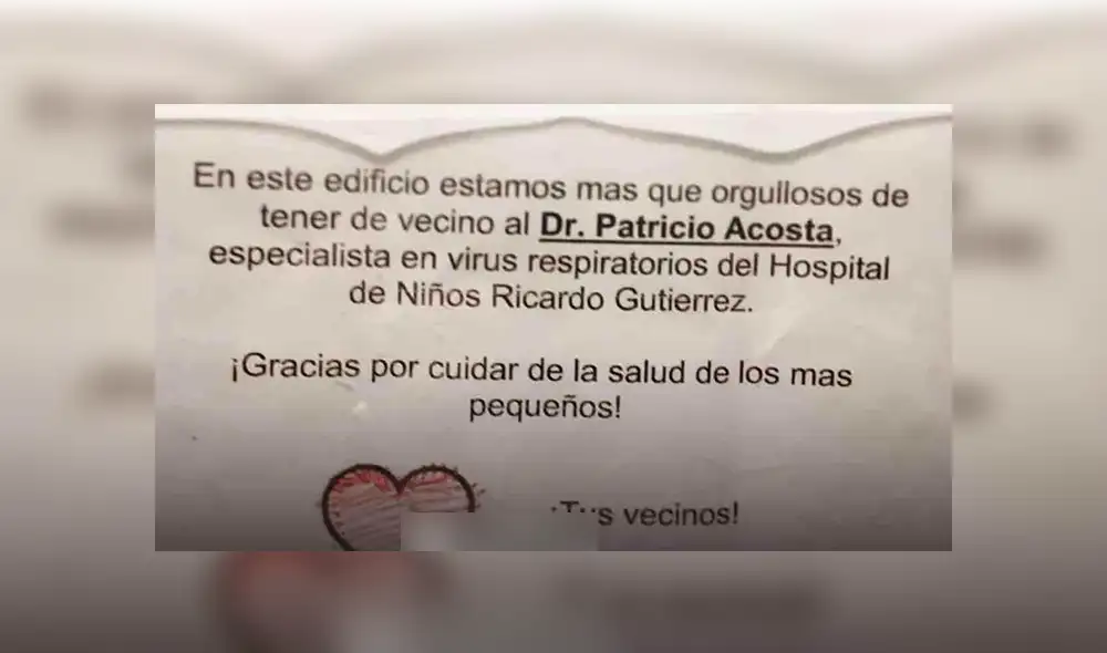 Vecinos agradecieron la labor del médico que reside en el mismo edificio que ellos. Foto: TN