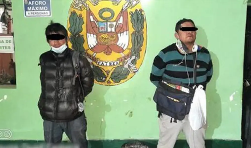 Detenidos serán investigados por el Ministerio Público. Foto: PNP Detenidos serán investigados por el Ministerio Público. Foto: PNP