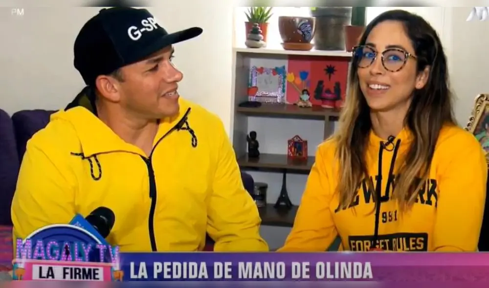 Olinda Castañeda y su novio revelan cómo fue la pedida de mano. | FOTO: Captura Magaly TV.