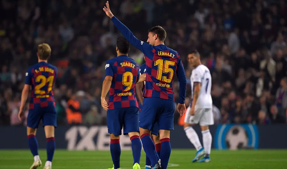 Lenglet marcó el primer gol del encuentro. (Créditos: AFP)