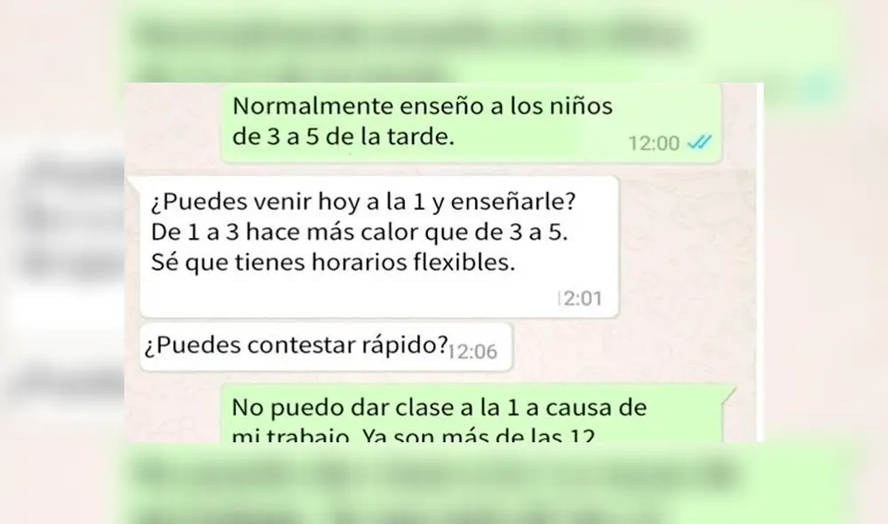 WhatsApp: mujer exige a maestra que enseñe gratis a su hijo y genera indignación por detalle [FOTOS] 