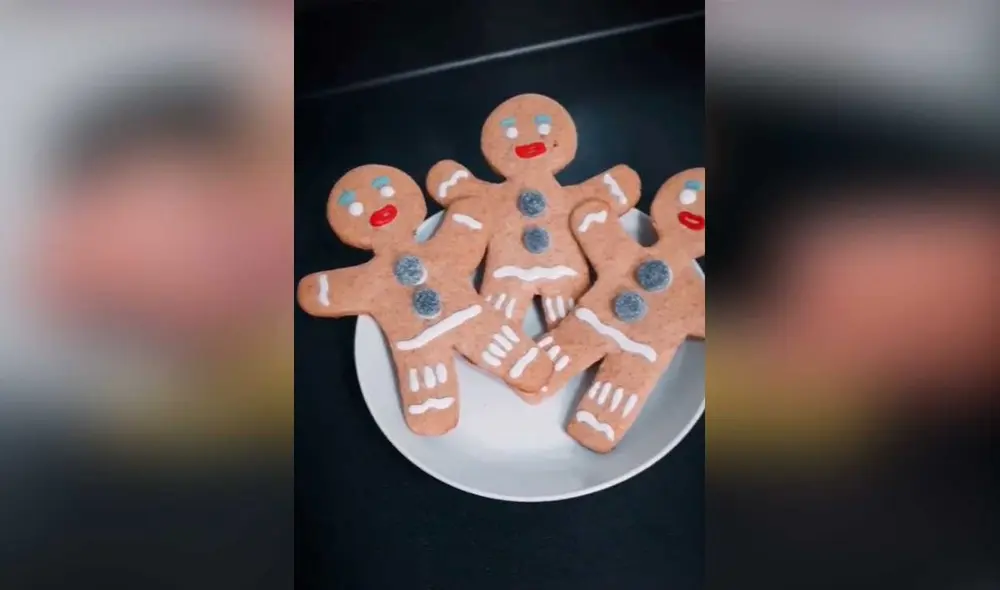 Desliza las imágenes para ver los pasos de la preparación de esta galleta con forma de un famoso personaje de Shrek. Foto: captura de TikTok/@frxnccesco Desliza las imágenes para ver los pasos de la preparación de esta galleta con forma de un famoso personaje de Shrek. Foto: captura de TikTok/@frxnccesco