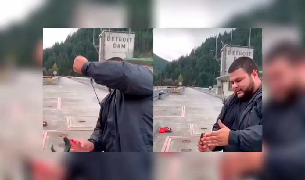 YouTube viral: joven le da cachetada a pescado para que se "tranquilice" [VIDEO]