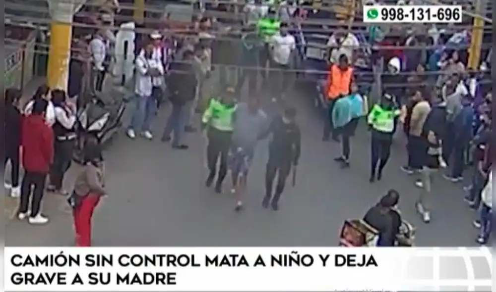 El sujeto intentó huir luego de atropellar y abandonar a sus víctimas. Foto: captura de América Noticias El sujeto intentó huir luego de atropellar y abandonar a sus víctimas. Foto: captura de América Noticias