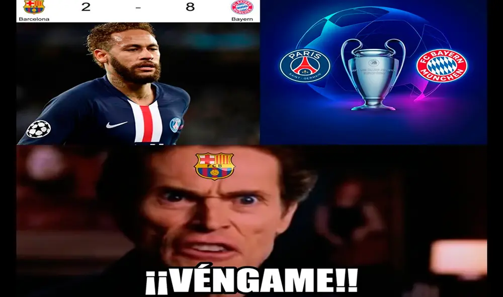 Diversos memes en redes sociales 'calientan' la fina de la Champions League entre Bayern Múnich y PSG. | Foto: Invictos