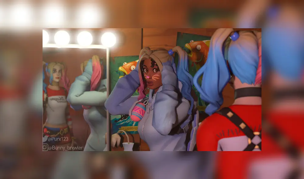 Skins de Harley Quinn llegan a la tienda de Fortnite. Foto: Purx123 y Bunny_brxwler. Skins de Harley Quinn llegan a la tienda de Fortnite. Foto: Purx123 y Bunny_brxwler.