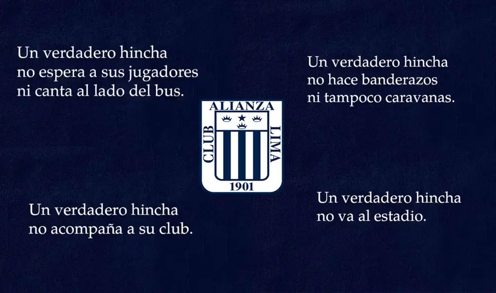 El Club Alianza Lima emitió un video para que el hincha se quede en sus casas. Foto: Captura/Twitter/Club Alianza Lima El Club Alianza Lima emitió un video para que el hincha se quede en sus casas. Foto: Captura/Twitter/Club Alianza Lima