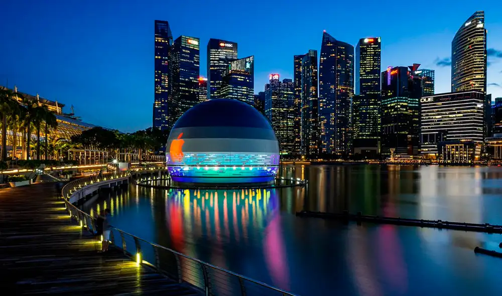 La nueva Apple Store de Singapur. | Foto: @javanng / Twitter