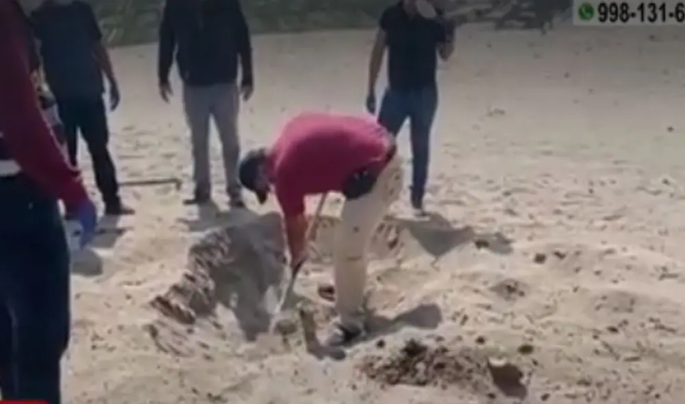 PNP realizó diligencias del caso en Lurín. Foto: captura de América PNP realizó diligencias del caso en Lurín. Foto: captura de América