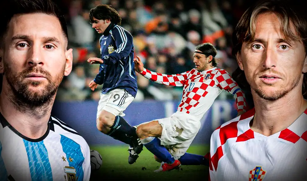 Lionel Messi y Luka Modric disputaron un partido amistoso previo al mundial Alemania 2006. Foto: composición Jazmin Ceras/ La República