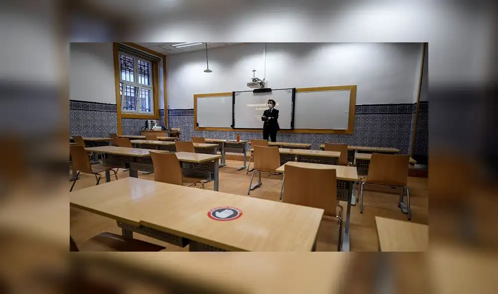 Este lunes 7 de septiembre también se retomaron las clases universitarias en España. Foto: AFP Este lunes 7 de septiembre también se retomaron las clases universitarias en España. Foto: AFP