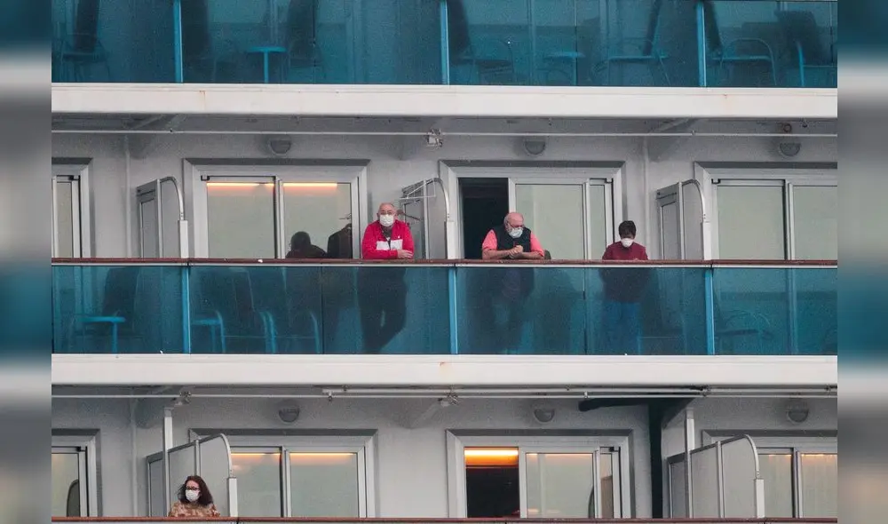 El principal foco de infección fuera de China es el crucero de lujo "Diamond Princess", aún en cuarentena. Foto: AFP.