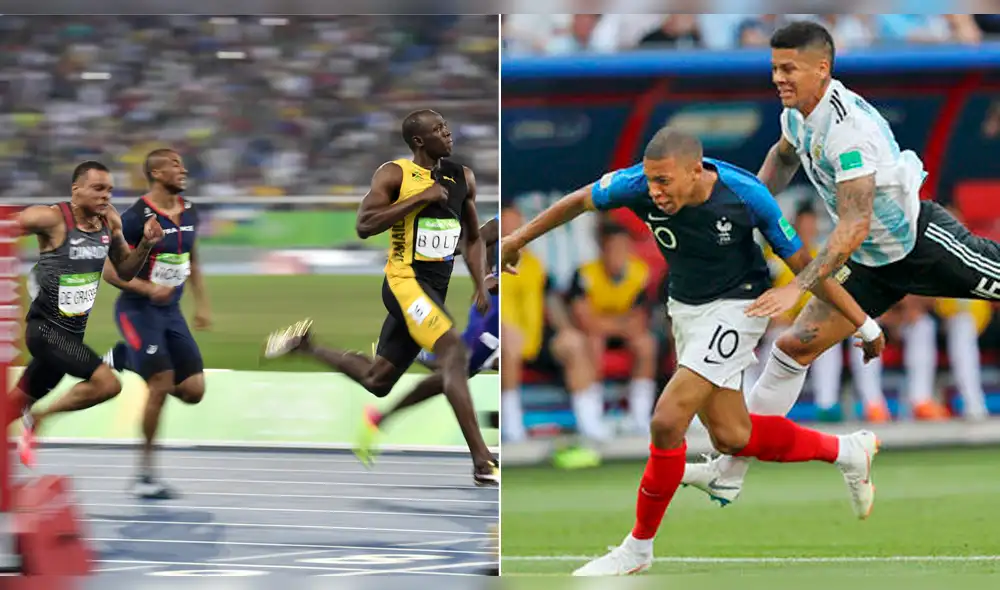 Mbappé superó velocidad de Usain Bolt en una jugada del Argentina vs Francia [VIDEO]