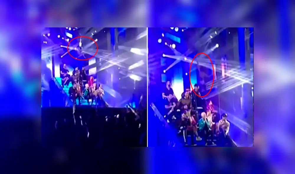 Acróbata cae de 5 metros en pleno concierto [VIDEO]