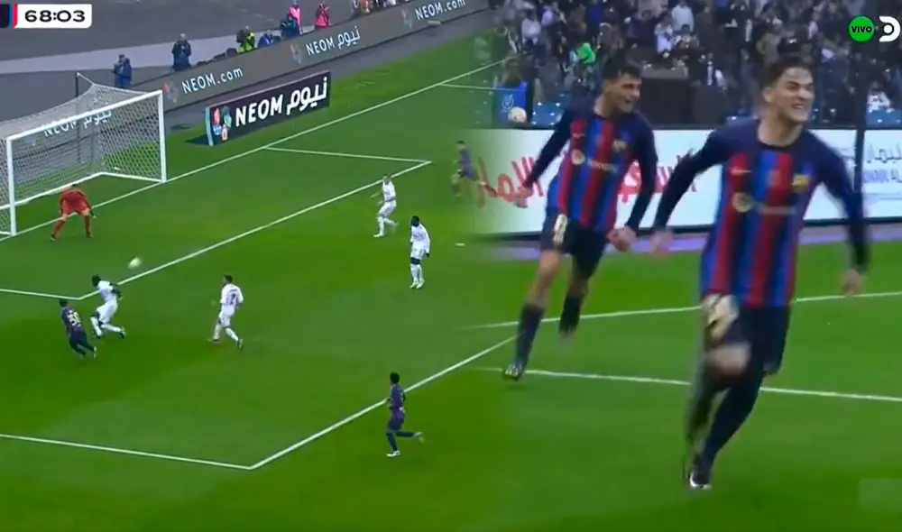 Pedri puso el tercer tanto ante el Real Madrid. Foto: composición LR