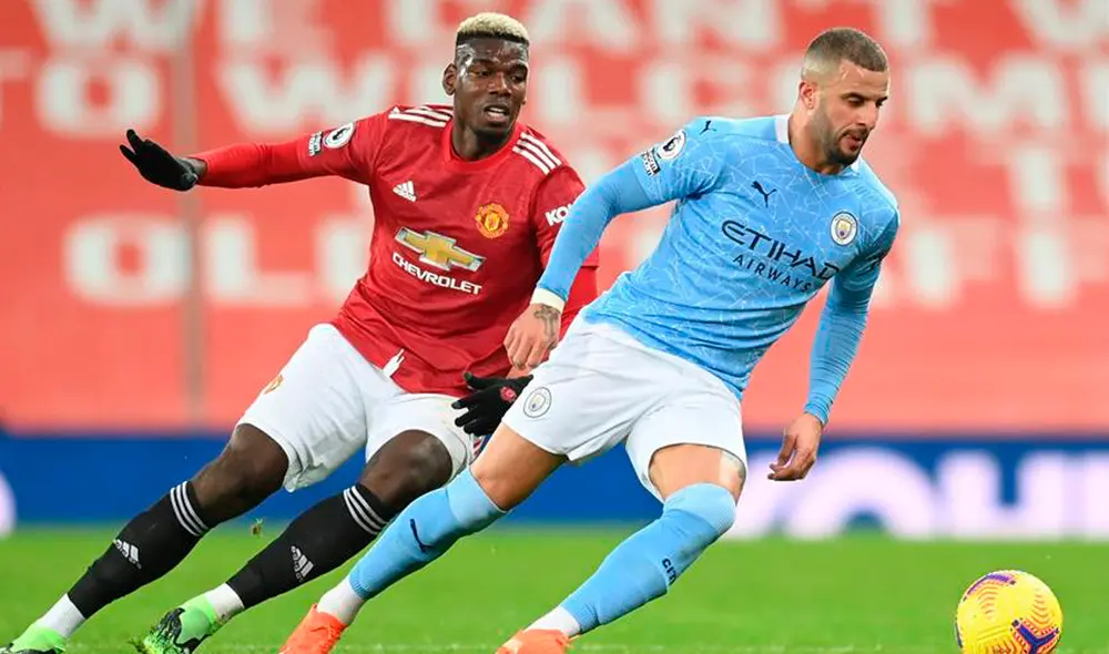 Manchester United y Manchester City empatan 0-0 por la Premier League. Foto: EFE