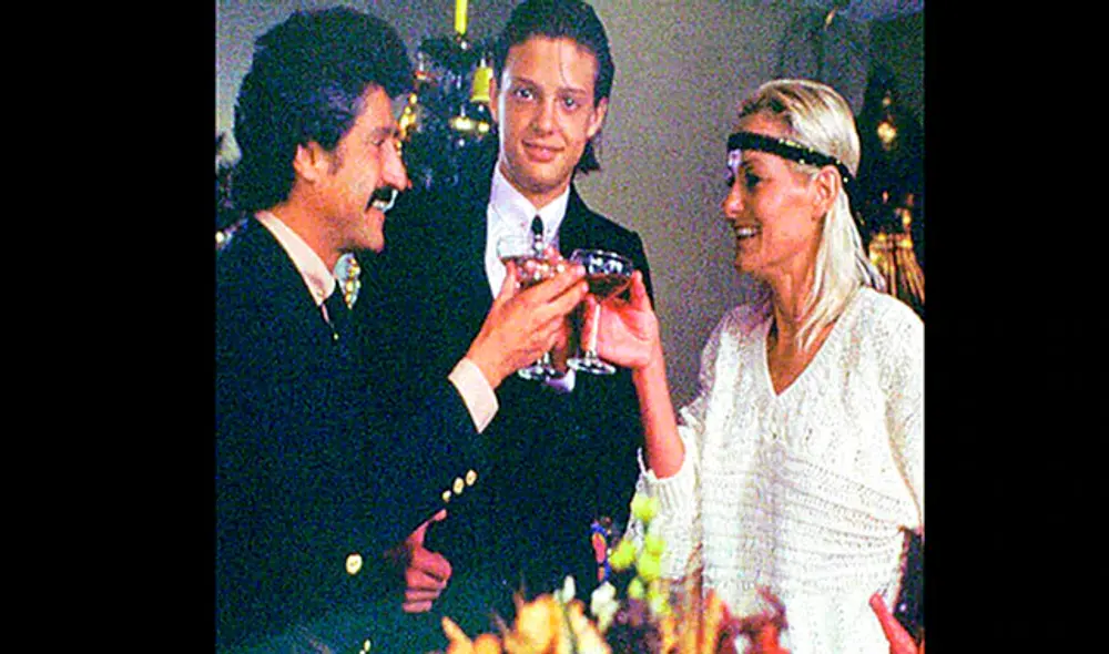 Marcela Basteri, Luisito Rey y Luis Miguel.