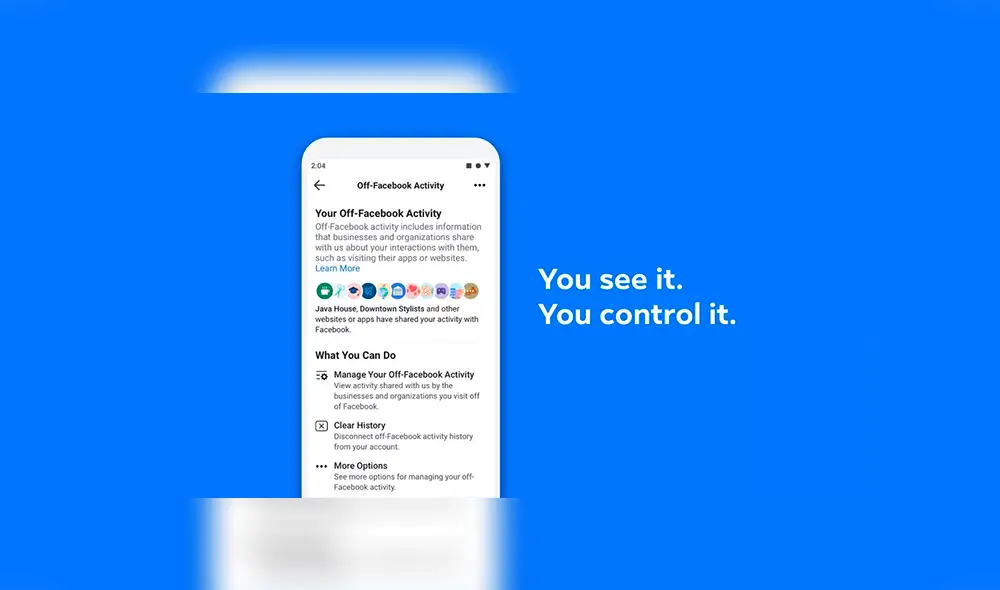 Podrás evitar que se compartan tus datos de navegación con Facebook.