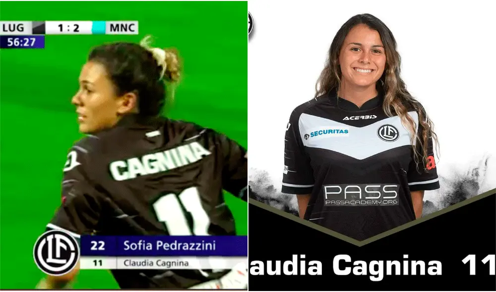 Claudia Cagnina se convirtió en la primera futbolista convocada en una selección peruana que juega en la Champions League Femenina. | Foto: @FFLugano_1976 Claudia Cagnina se convirtió en la primera futbolista convocada en una selección peruana que juega en la Champions League Femenina. | Foto: @FFLugano_1976
