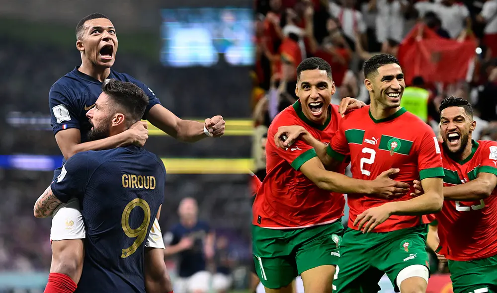 Francia vs. Marruecos: el ganador se enfrentará a Argentina en la gran final del Mundial Qatar 2022. Foto: composición La República/AFP Francia vs. Marruecos: el ganador se enfrentará a Argentina en la gran final del Mundial Qatar 2022. Foto: composición La República/AFP