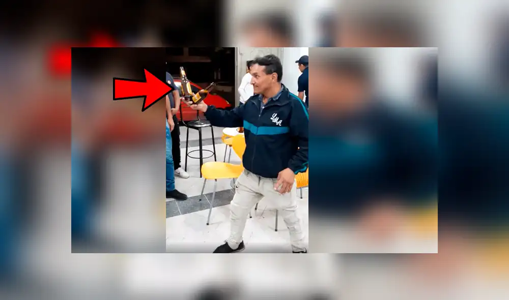 Vía Facebook. El hombre dejó a más de uno con la boca abierta tras realizar una impactante maniobra acrobática con varias botellas de cerveza Vía Facebook. El hombre dejó a más de uno con la boca abierta tras realizar una impactante maniobra acrobática con varias botellas de cerveza